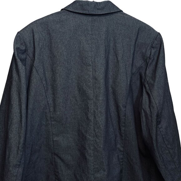 Lane Bryant Plus Size 26 Blazer Black Stretch Denim Womens Jacket - Picture 4 of 8